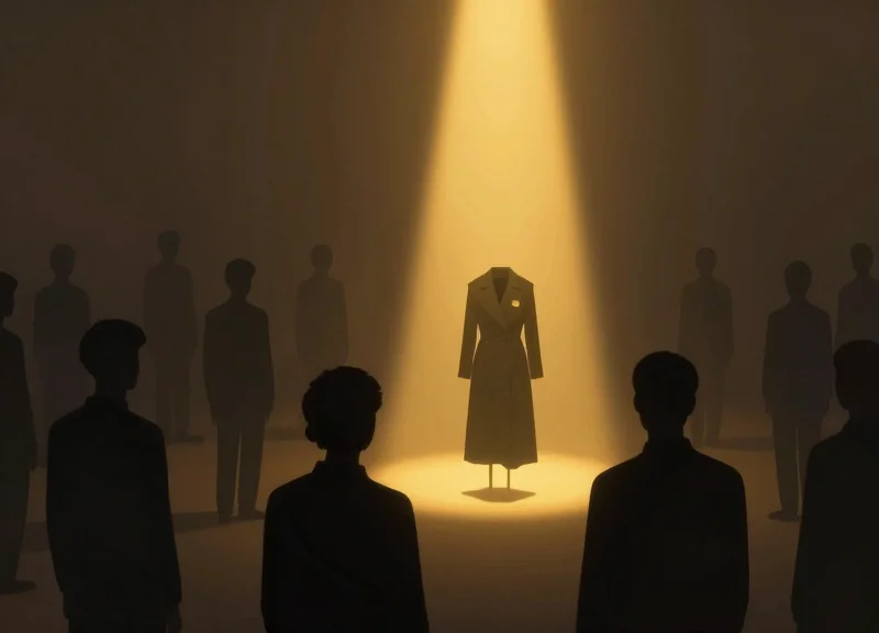 Metaphorical illustration of a precise light beam isolating a specific object from a group, representing high detection accuracy.