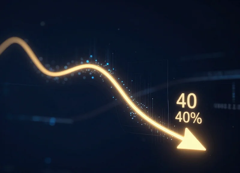 Abstract visualization of decreasing shrinkage and rising profit.