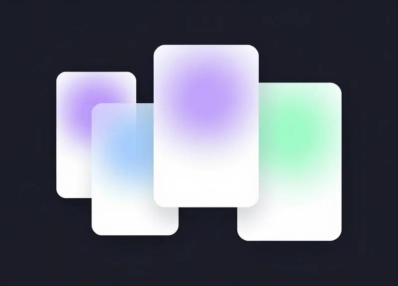 Abstract digital dashboard showing RFID and ESL integration icons with glassmorphism