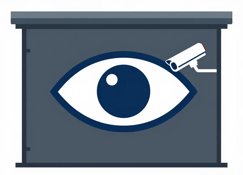 Conceptual illustration representing the psychological deterrent of invisible security monitoring.