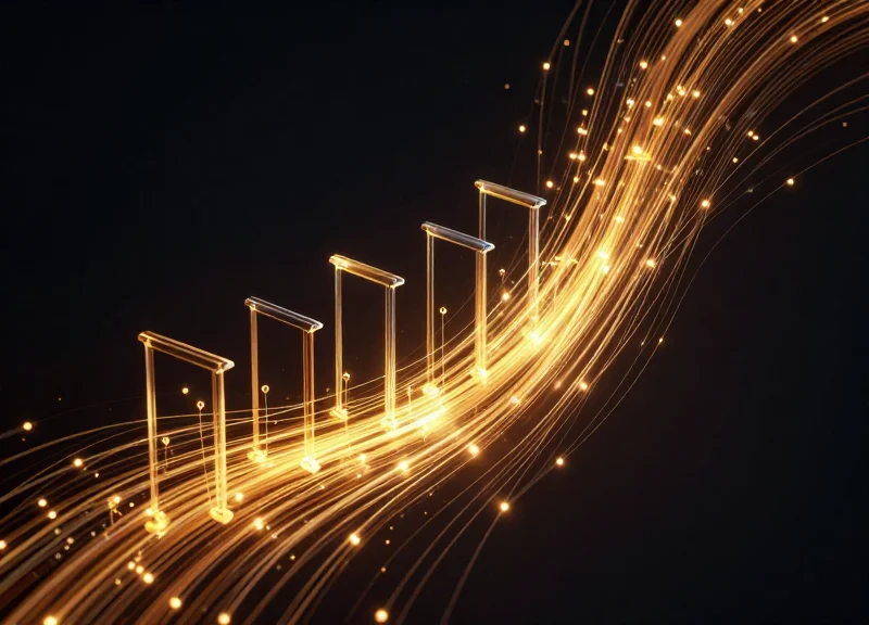 Abstract data visualization showing security metrics and loss prevention trends.