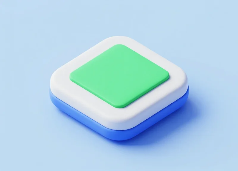 3D isometric model of a vape pod with a highlighted zone for optimal security label placement.