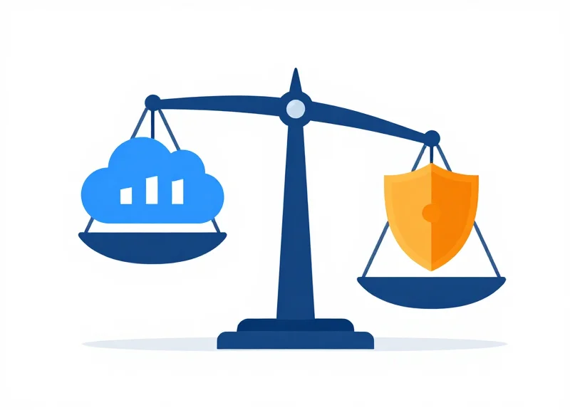Conceptual illustration showing the balance between inventory data and loss prevention