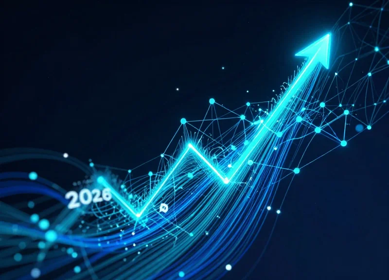 Abstract digital data streams representing 2026 retail technology trends