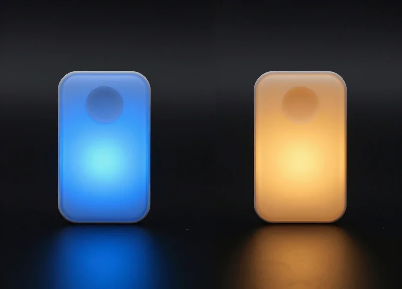 Side-by-side comparison of two different types of security sensor tags.