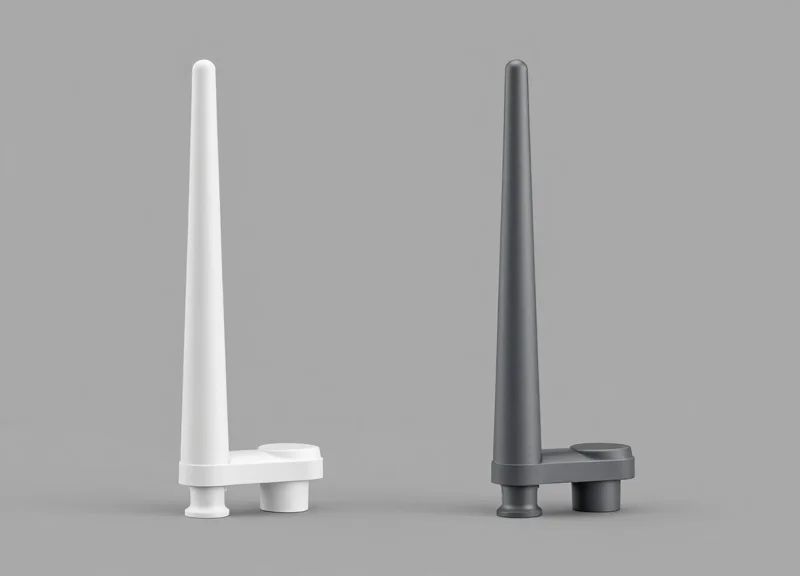 Two types of EAS antennas, RF and AM, shown side-by-side for comparison.