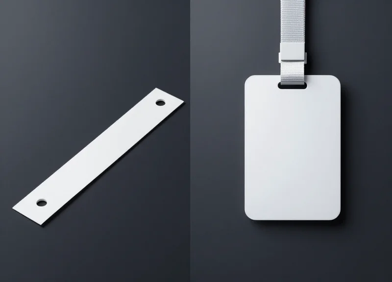 Two different types of security tags side-by-side for frequency comparison