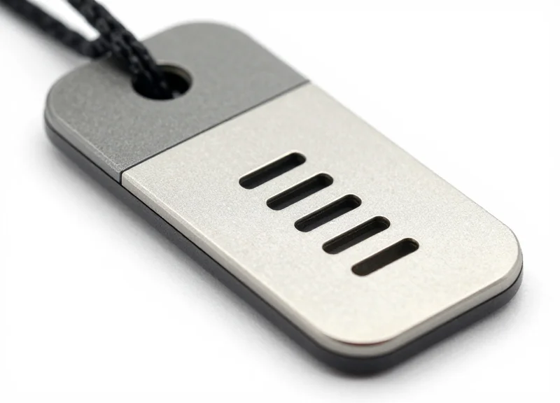 Close-up of a specialized anti-metal RFID tag showing its unique material texture.