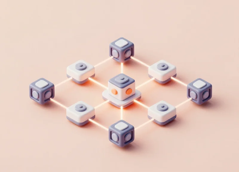 Isometric view of a smart retail system integrating multiple sensor modules and data hubs.
