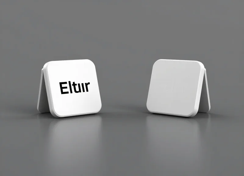 Side-by-side comparison of two distinct Electronic Article Surveillance tags representing different frequencies.