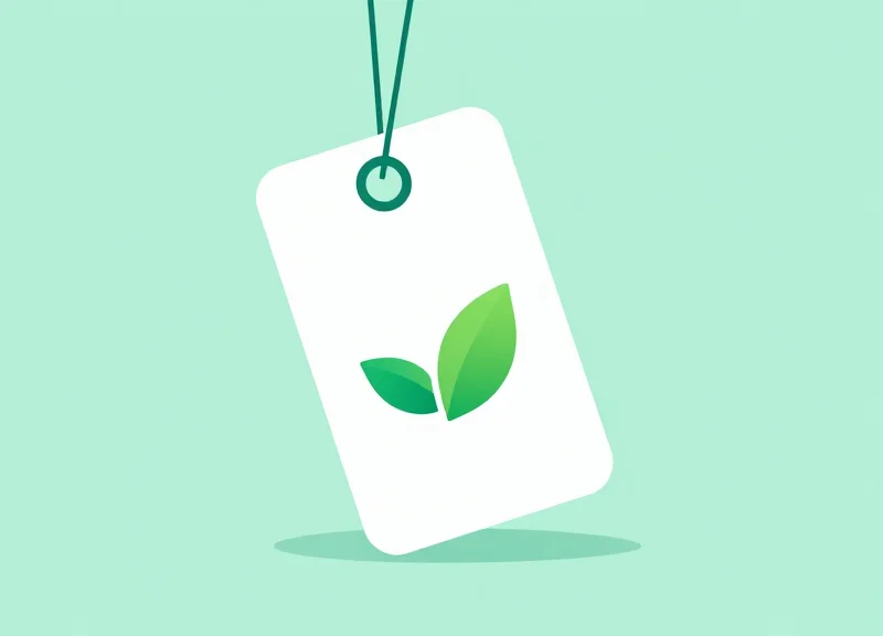 Abstract concept of sustainable and eco-friendly security tagging.