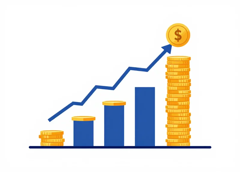 Abstract illustration of financial growth and return on investment using stacks of coins.