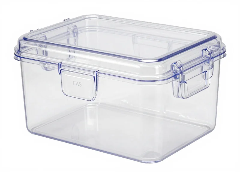 High-quality clear polycarbonate security box for electronics.