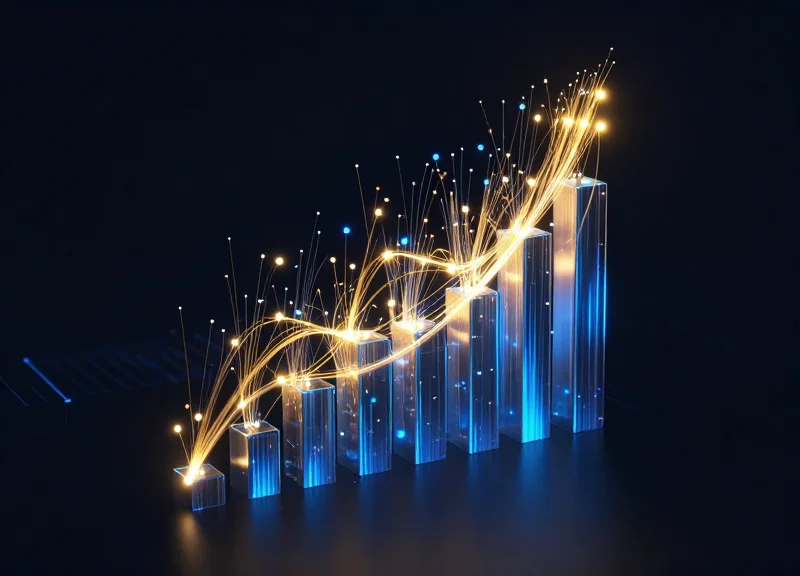 An abstract visualization of financial growth and bulk procurement efficiency.