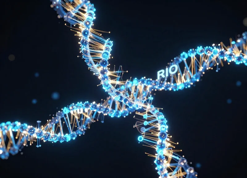 Abstract visualization of glowing financial data points and rising trends