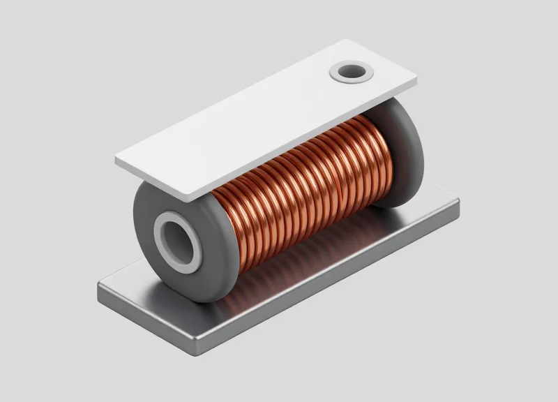 3D isometric view of an anti-metal EAS tag structure