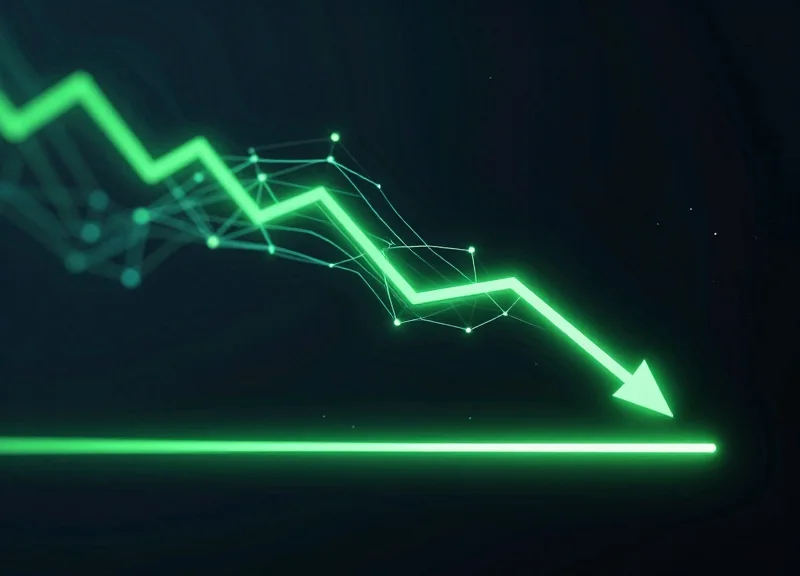 Abstract visualization of financial improvement and loss reduction.