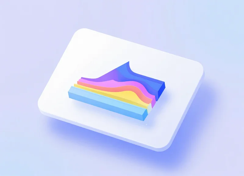 Abstract interface showing an RF signal heat map of a retail floor