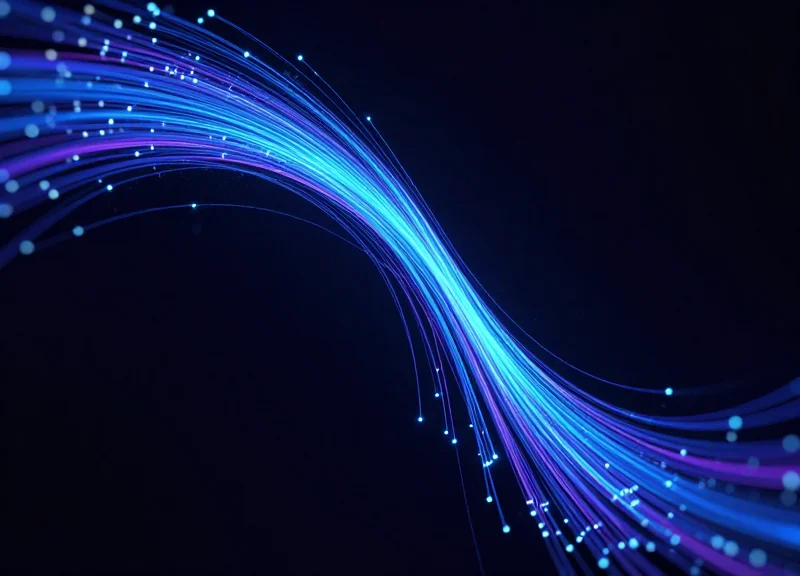 Abstract visualization of data streams showing a sharp downward trend symbolizing a 40 percent reduction in loss.