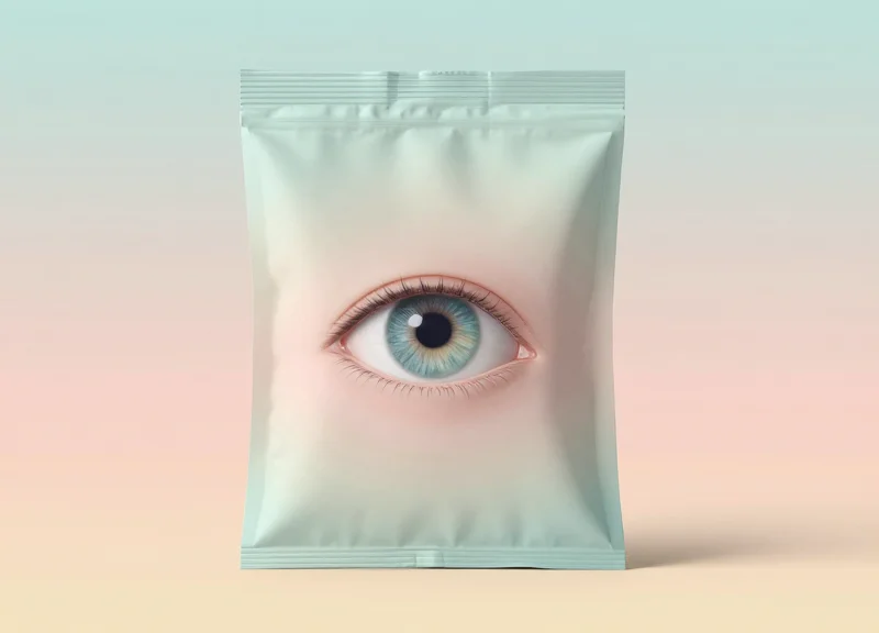 Abstract surrealist art representing hidden security and the psychology of observation