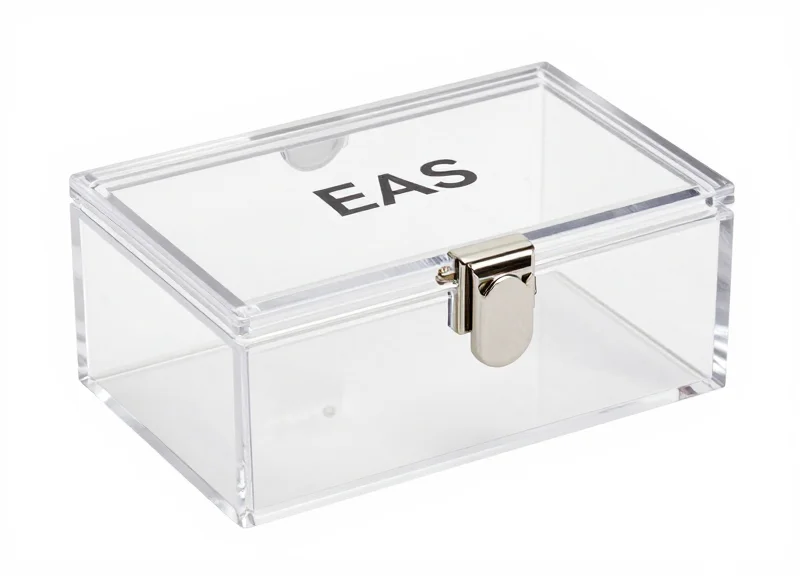 High-transparency acrylic EAS safer box for perfume display.