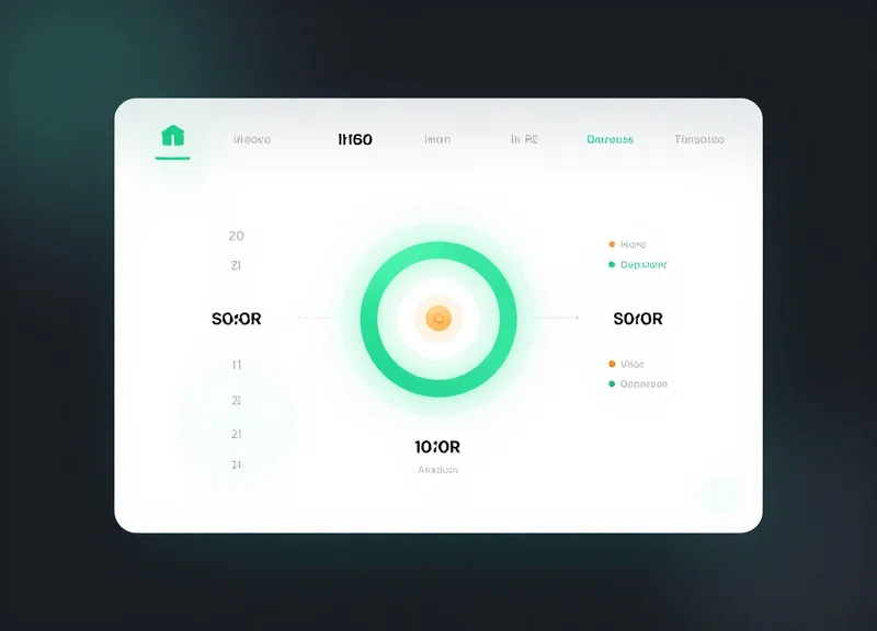 Conceptual diagnostic interface showing status indicators and signal patterns for a security system.