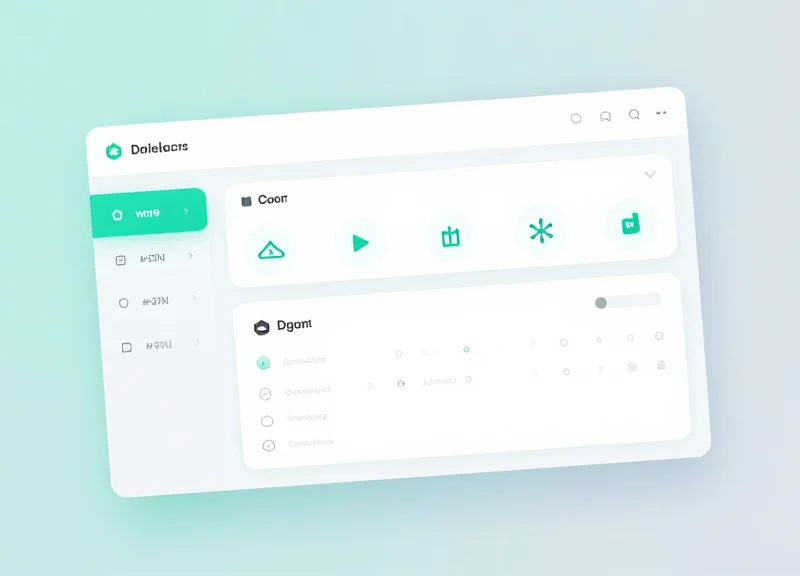 A glassmorphism-style dashboard showing security integration status icons.