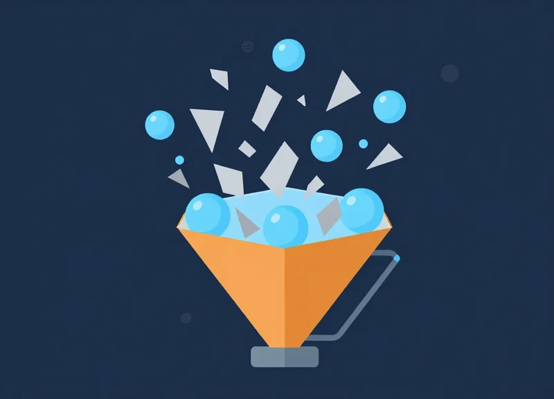 A conceptual funnel separating clear data from noise