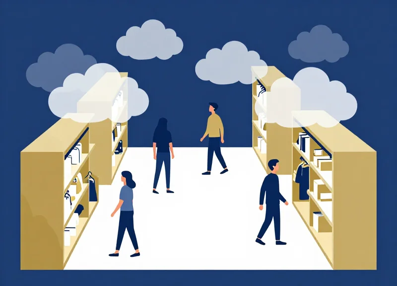 Conceptual illustration showing the contrast between clear retail data and noise-obscured opportunities.