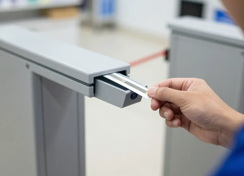 A professional technician performing real-world sensor testing with a foil-lined test sample.
