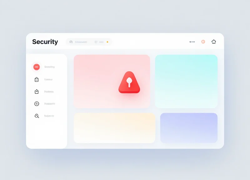 A conceptual security dashboard displaying a real-time alert state.