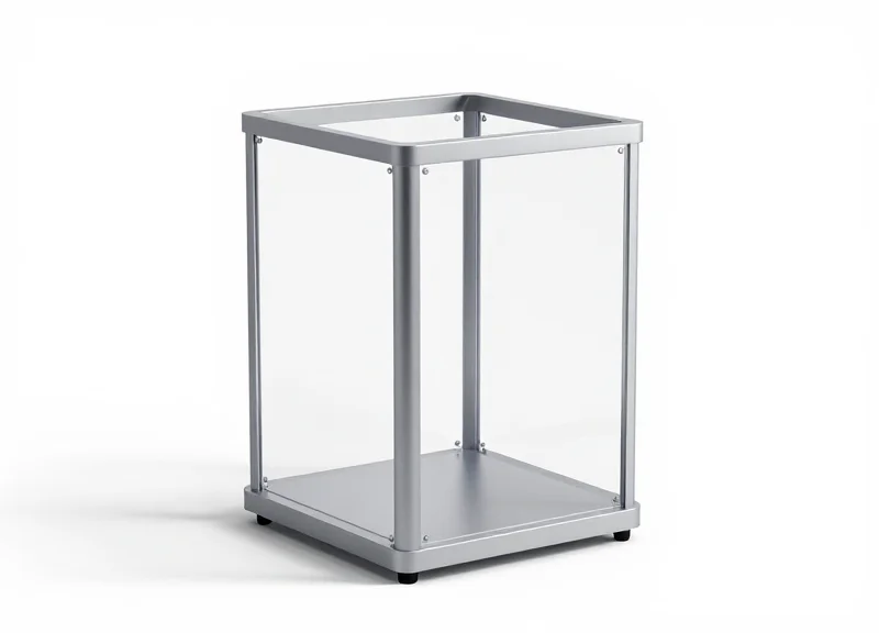 A sleek modern EAS security pedestal for retail loss prevention on a clean white background.