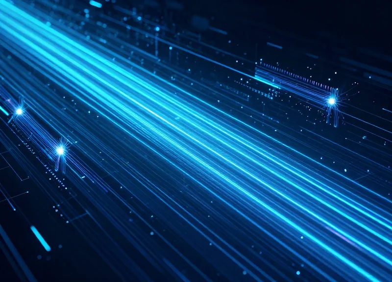 Abstract digital data streams representing high-speed warehouse throughput