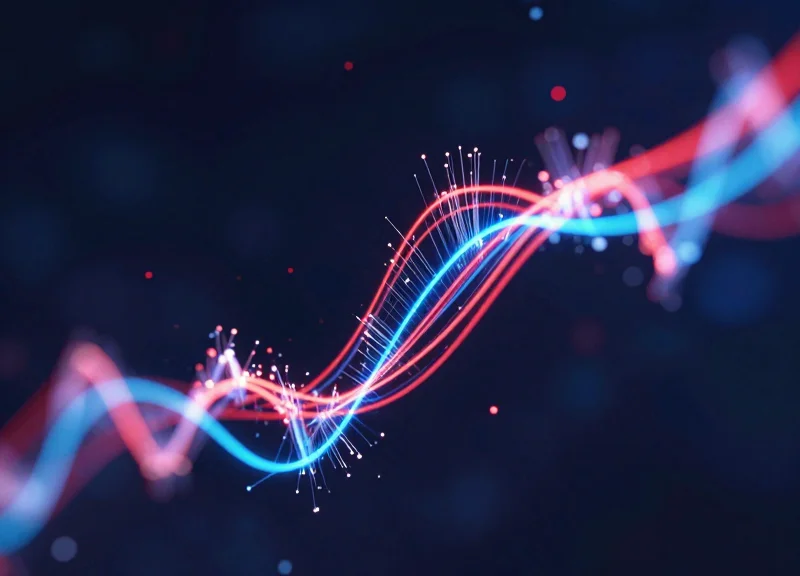 Abstract visualization of medical financial data showing loss and recovery