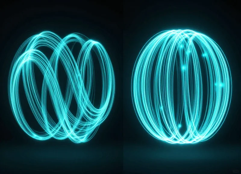Visual comparison of short-wave versus long-wave signal patterns in an abstract setting.