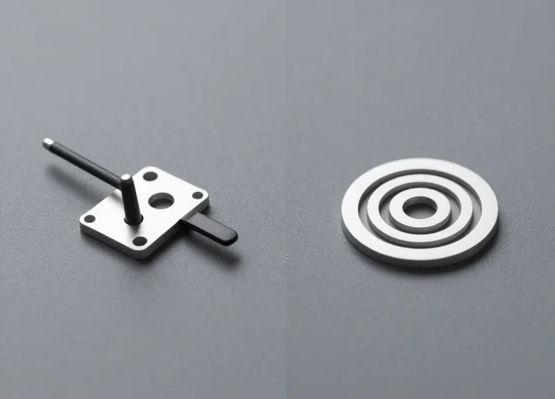 Comparison of two different RFID tags showing their distinct antenna designs side-by-side.