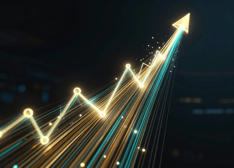 Data visualization showing upward trending ROI for digital archiving systems.