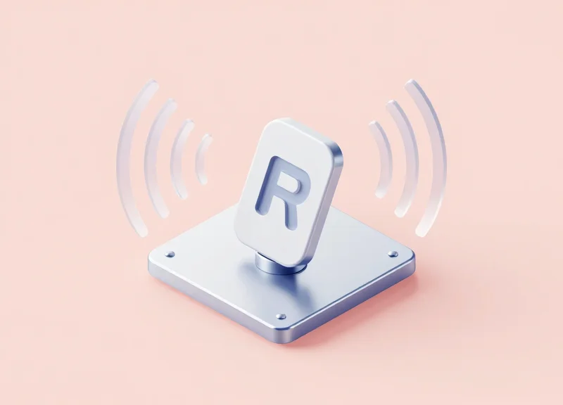 3D visualization showing RFID signal interaction with metal surfaces.