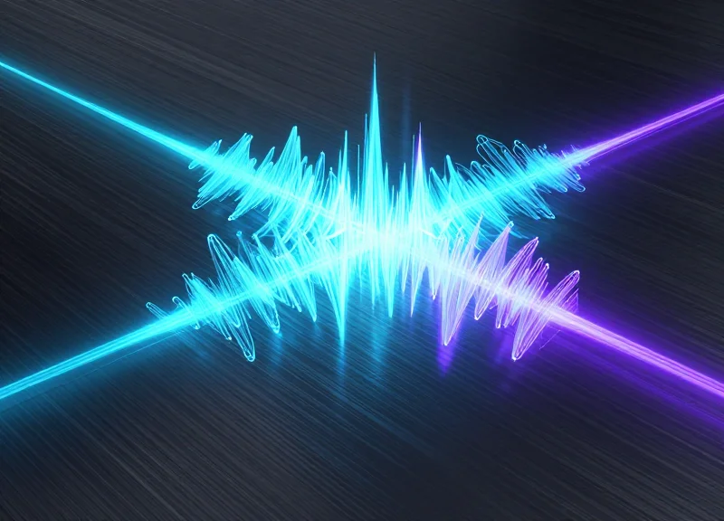 Abstract visualization of electromagnetic waves interacting with a metallic surface, representing RFID signal interference.