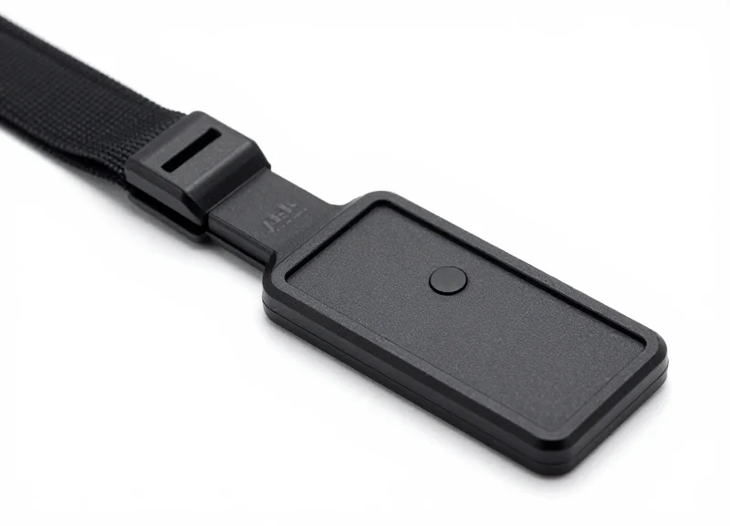 A durable flexible cable-tie RFID tag with integrated chip housing on a white background.