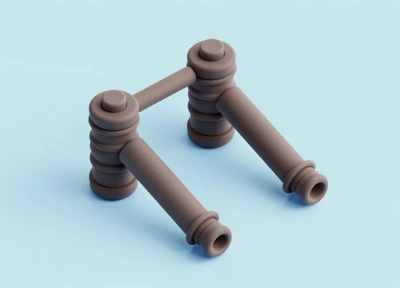 Isometric 3D model of an industrial vibration-damping mounting arm