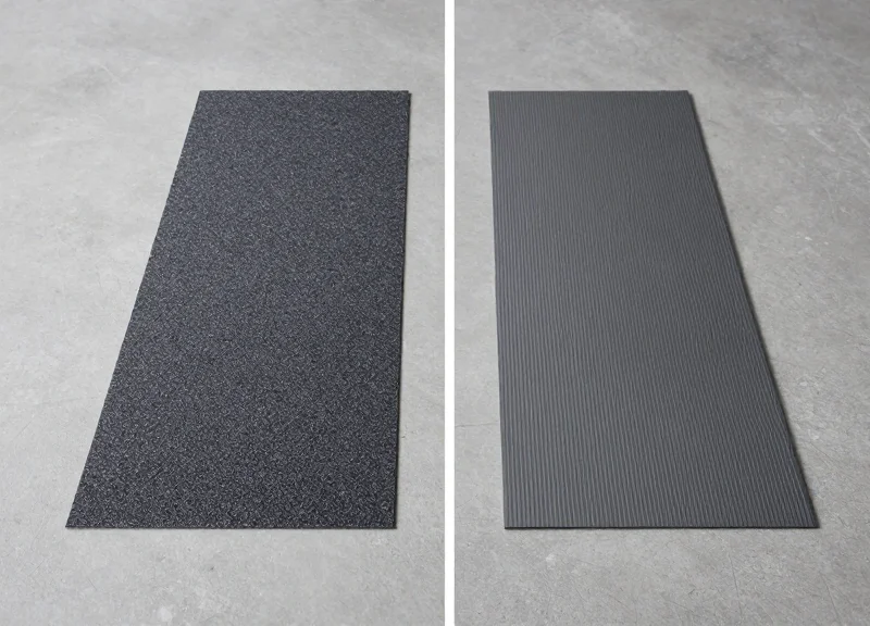 Side-by-side comparison of two different types of low-profile RFID floor antennas.