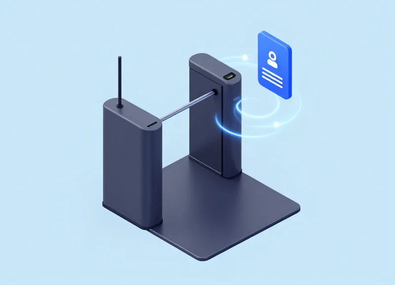 Integrated RFID system with gates and floor mat