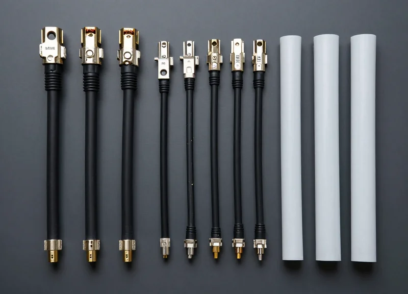 Neatly arranged RFID cables and specialized connectors for high-traffic installations.