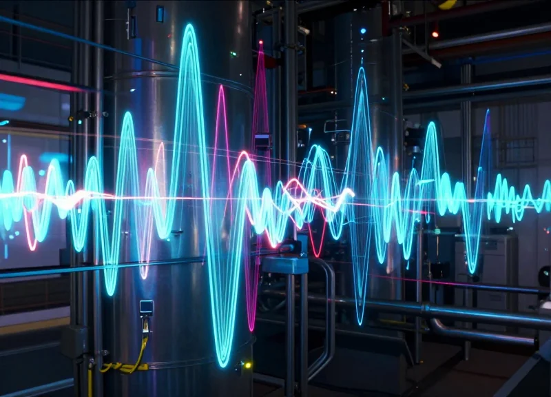 Visual representation of radio frequency multipath interference and signal reflections.