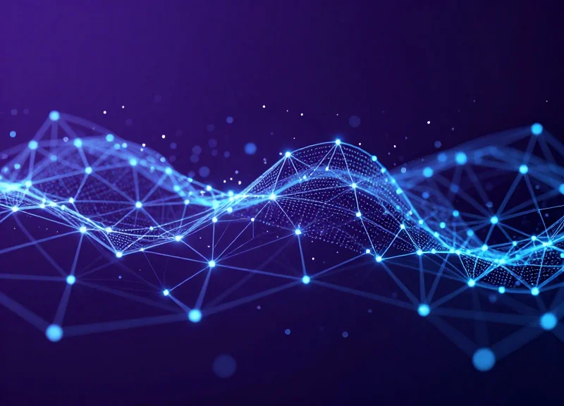 Abstract digital network representing AI readiness and scalability