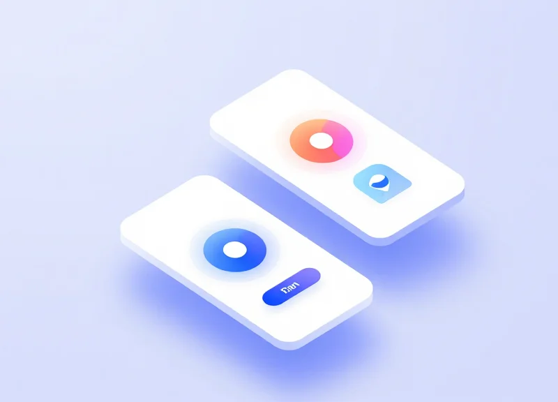 Glassmorphism UI mockup showing the digital connection and mapping between product IDs and shelf tags.