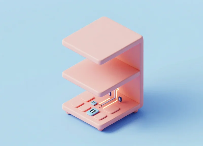 Isometric view of shelf with weight-sensing modules