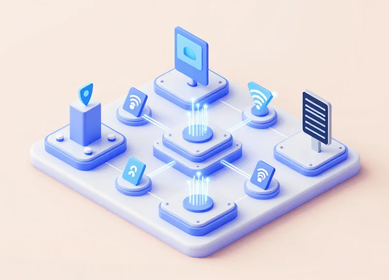Connected smart store ecosystem with RFID, ESL, and security nodes