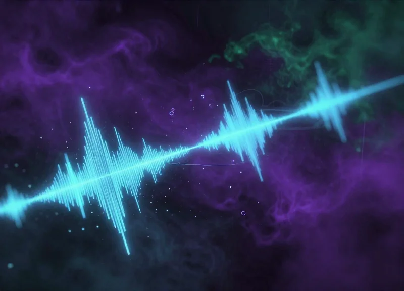 Abstract visualization of RFID radio waves maintaining integrity through a mist of corrosive particles.